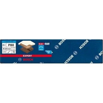 Lixa EXPERT C470 com 19 furos para lixadeiras de cartão-gesso, 225 mm, G 80, 25 unidades refª 260890 Lixa EXPERT C470 com 19 furos para lixadeiras de cartão-gesso, 225 mm, G 80, 25 unidades refª 260890