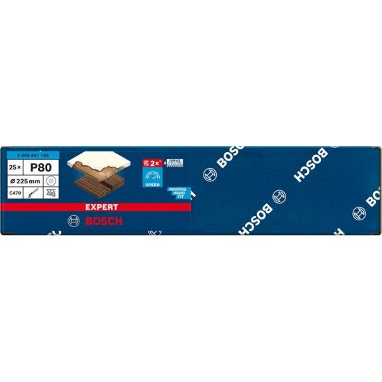 Lixa EXPERT C470 com 19 furos para lixadeiras de cartão-gesso, 225 mm, G 80, 25 unidades refª 260890 Lixa EXPERT C470 com 19 furos para lixadeiras de cartão-gesso, 225 mm, G 80, 25 unidades refª 260890