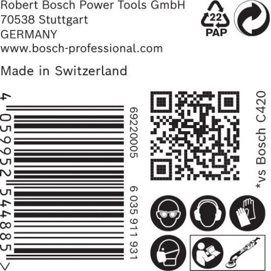 Lixa EXPERT C470 com 19 furos para lixadeiras de cart�o-gesso, 225 mm, G 120, 25 unidades ref� 26089