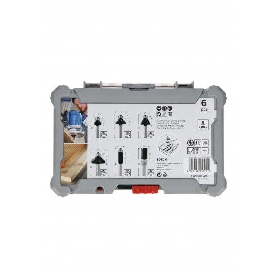 Fresa Bit Trim and Edging Set, Shank 6 mm, 6 pcs refª 2607017468 BOSCH Fresa Bit Trim and Edging Set, Shank 6 mm, 6 pcs refª 2607017468 BOSCH