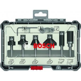 Fresa Bit Trim and Edging Set, Shank 6 mm, 6 pcs refª 2607017468 BOSCH Fresa Bit Trim and Edging Set, Shank 6 mm, 6 pcs refª 2607017468 BOSCH