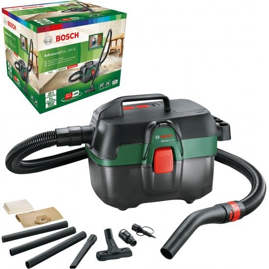 Aspirador a húmido e a seco sem fio AdvancedVac 18V-8 refª 06033E1000 BOSCH Aspirador a húmido e a seco sem fio AdvancedVac 18V-8 refª 06033E1000 BOSCH