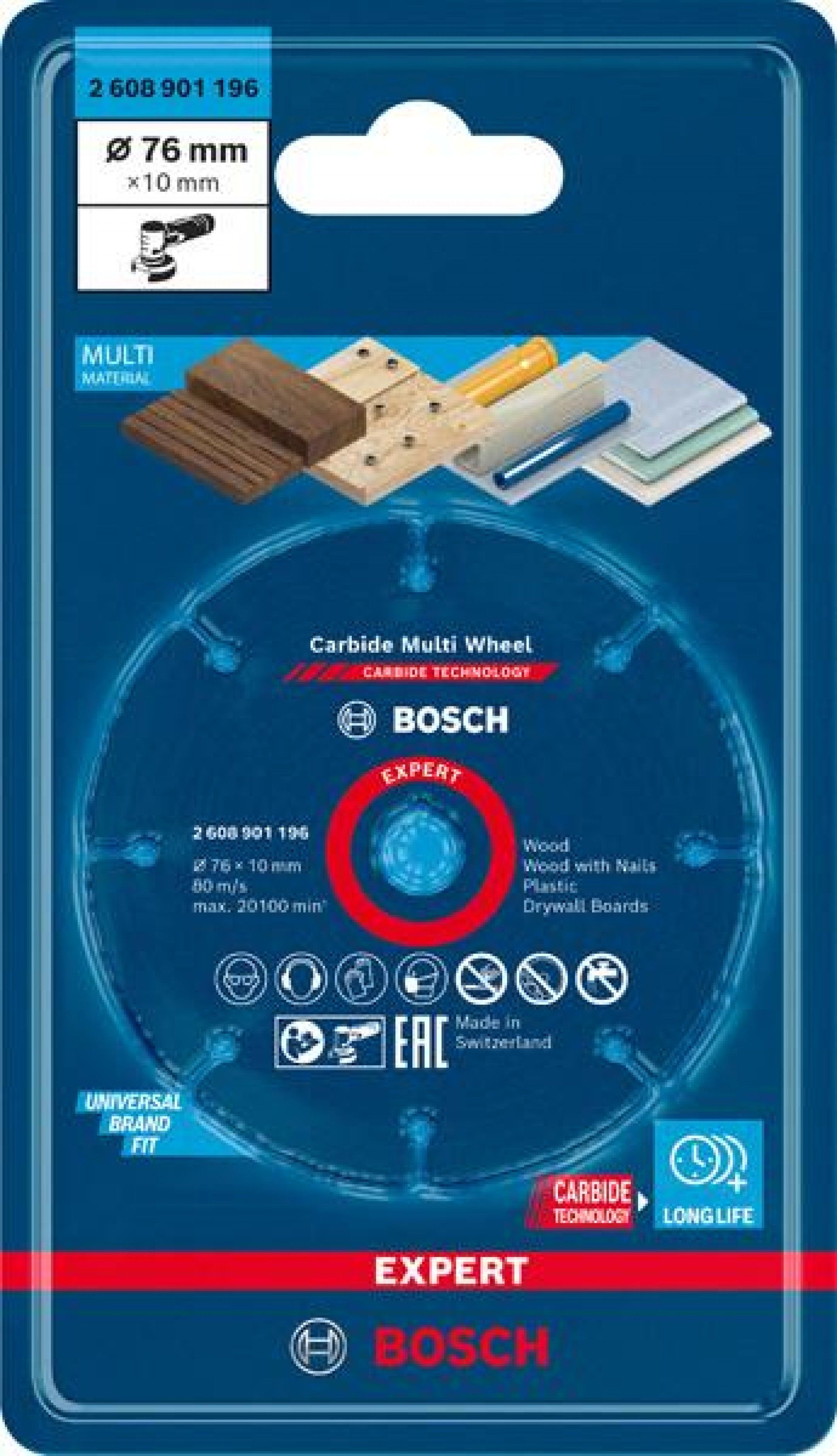 Disco abrasivo EXPERT Carbide Multi Wheel, 76 mm, 10 mm refª 2608901196 BOSCH