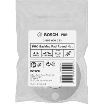 PRO Backing Pad Round Nut, M14, 115, 125 mm refª 2608000C23 BOSCH PRO Backing Pad Round Nut, M14, 115, 125 mm refª 2608000C23 BOSCH