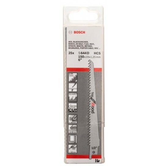Lâmina de serrote elétrico S 644 D refª 2608650464 BOSCH Lâmina de serrote elétrico S 644 D refª 2608650464 BOSCH