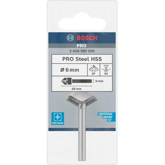 Broca de escarear PRO Steel HSS, 6 x 48 mm, M3 refª 2608597500 BOSCH Broca de escarear PRO Steel HSS, 6 x 48 mm, M3 refª 2608597500 BOSCH