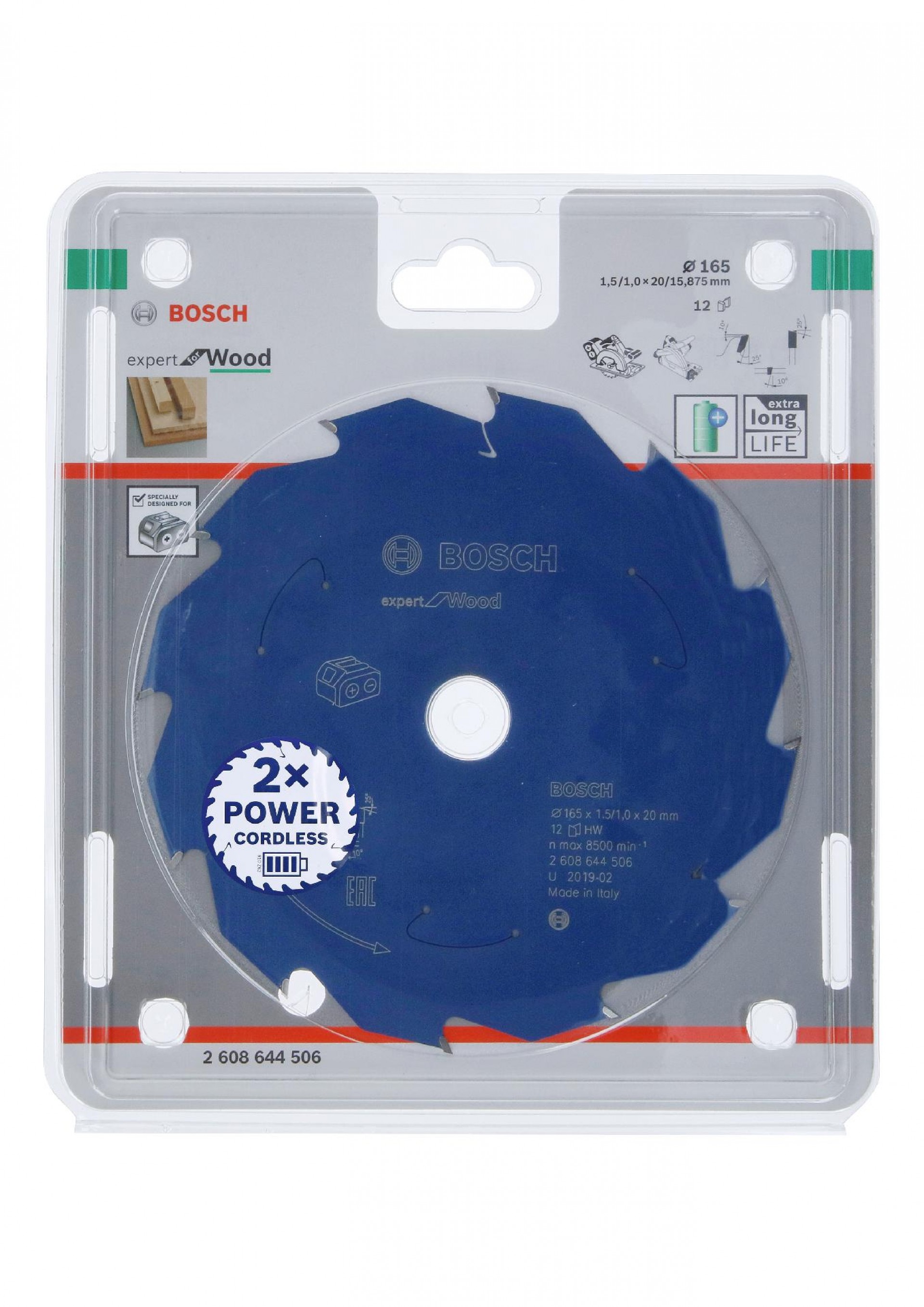 Disco Expert for Wood 165x1,5/1x20 T12 refª 2608644506 BOSCH