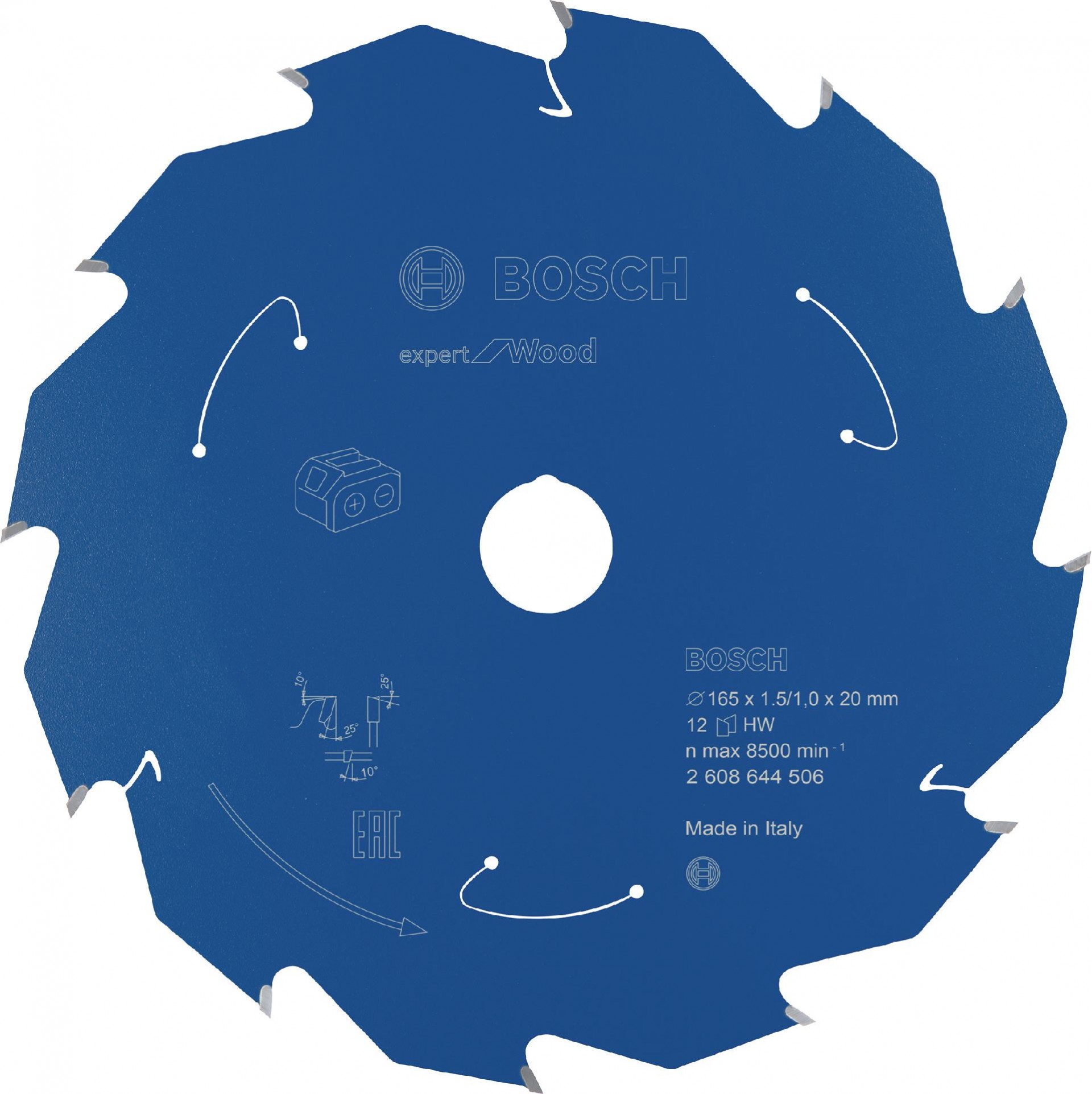Disco Expert for Wood 165x1,5/1x20 T12 refª 2608644506 BOSCH