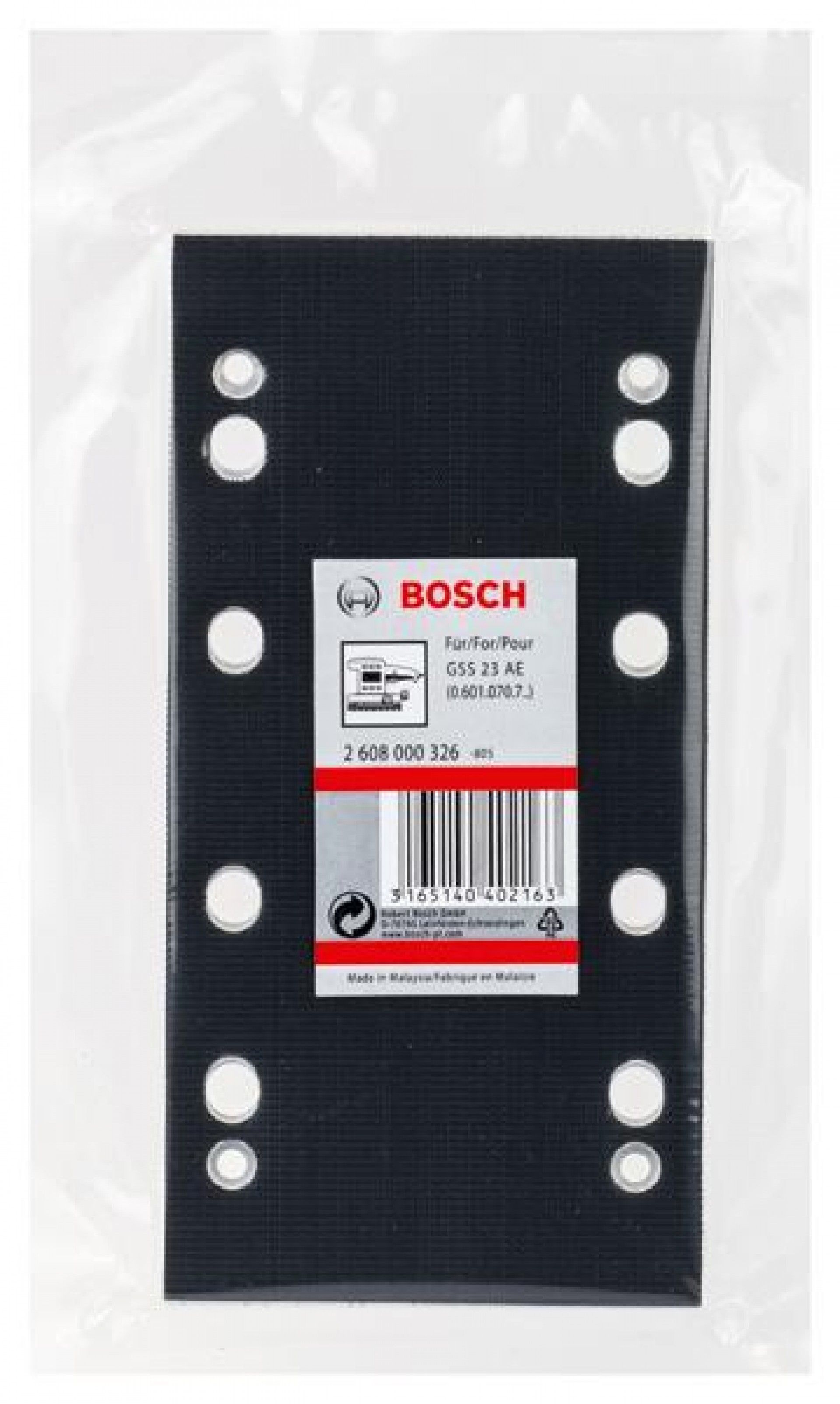 Placa de lixar refª 2608000326 BOSCH