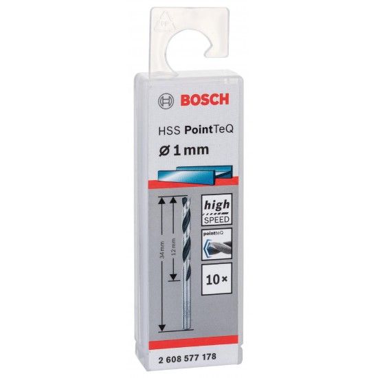 Broca helicoidal HSS PointTeQ 1,0 mm ref� 2608577178 BOSCH