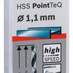 Broca helicoidal HSS PointTeQ 1,1 mm ref� 2608577179 BOSCH