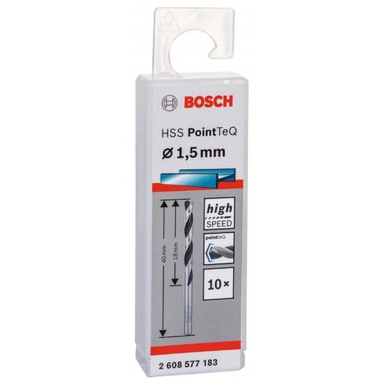 Broca helicoidal HSS PointTeQ 1,5 mm ref� 2608577183 BOSCH