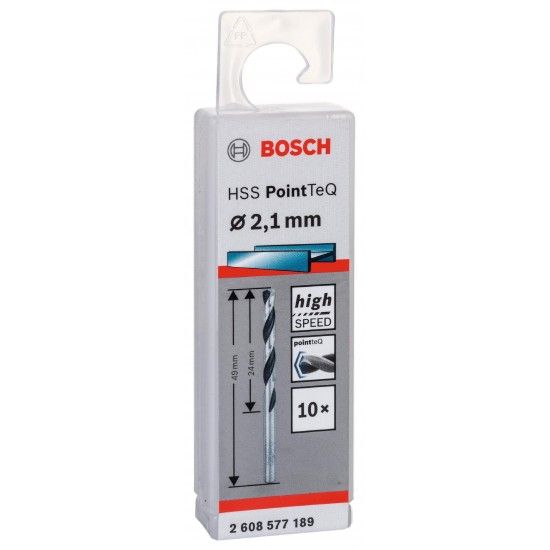 Broca helicoidal HSS PointTeQ 2,1 mm ref� 2608577189 BOSCH