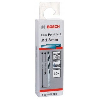 Broca helicoidal HSS PointTeQ 1,8 mm ref� 2608577186 BOSCH