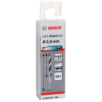 Broca helicoidal HSS PointTeQ 2,6 mm ref� 2608577194 BOSCH