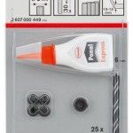 Conjunto de buchas de madeira, 32 unidades, 6 mm refª 2607000449 BOSCH Conjunto de buchas de madeira, 32 unidades, 6 mm refª 2607000449 BOSCH