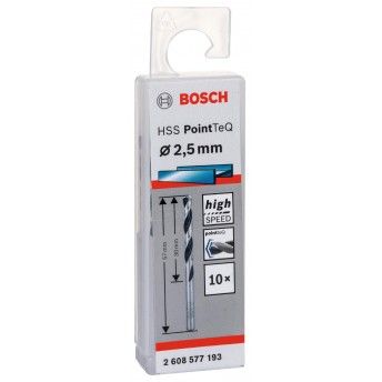 Broca helicoidal HSS PointTeQ 2,5 mm refª 2608577193 BOSCH Broca helicoidal HSS PointTeQ 2,5 mm refª 2608577193 BOSCH