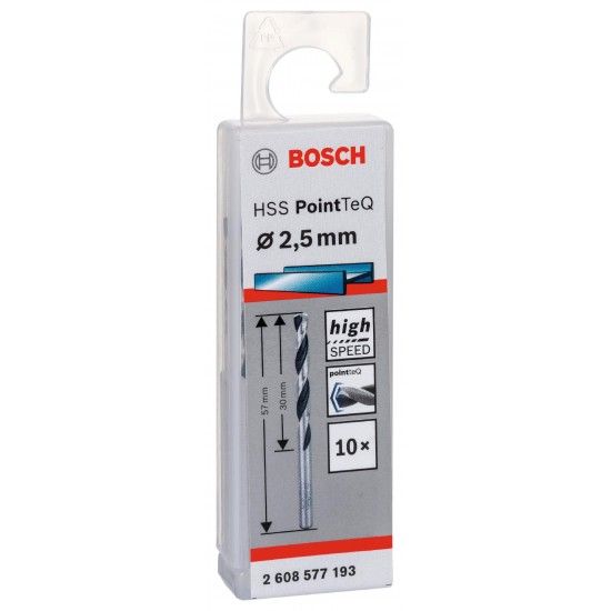 Broca helicoidal HSS PointTeQ 2,5 mm refª 2608577193 BOSCH Broca helicoidal HSS PointTeQ 2,5 mm refª 2608577193 BOSCH