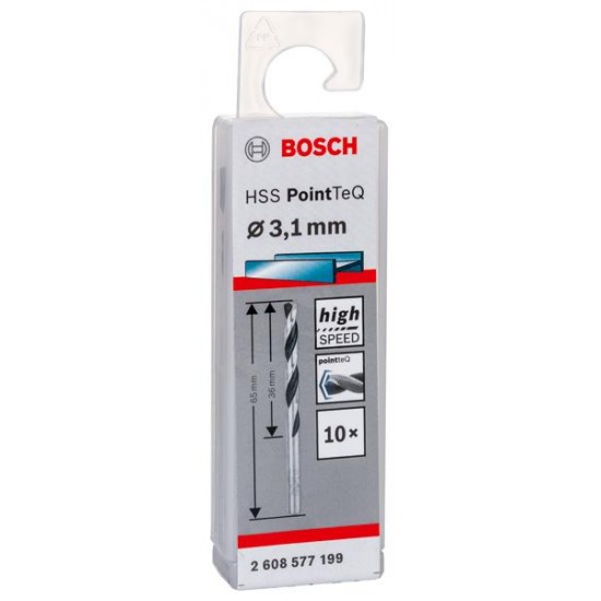 Broca helicoidal HSS PointTeQ 3,1 mm ref� 2608577199 BOSCH