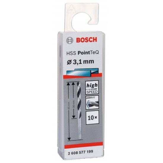 Broca helicoidal HSS PointTeQ 3,1 mm refª 2608577199 BOSCH Broca helicoidal HSS PointTeQ 3,1 mm refª 2608577199 BOSCH
