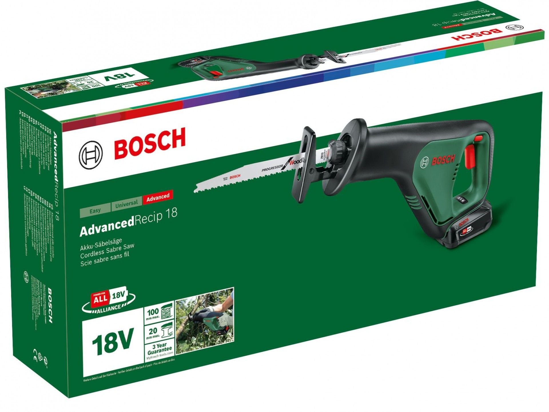 Serra sabre sem fio AdvancedRecip 18 refª 06033B2403 BOSCH
