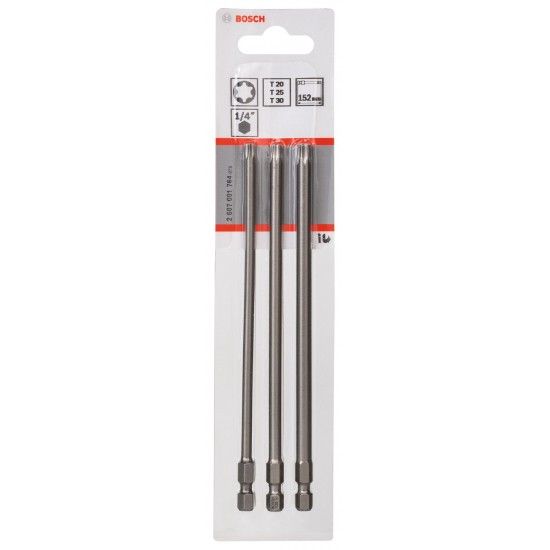 Conjunto de 3 pontas de aparafusar extraduras ref 2607001764 BOSCH