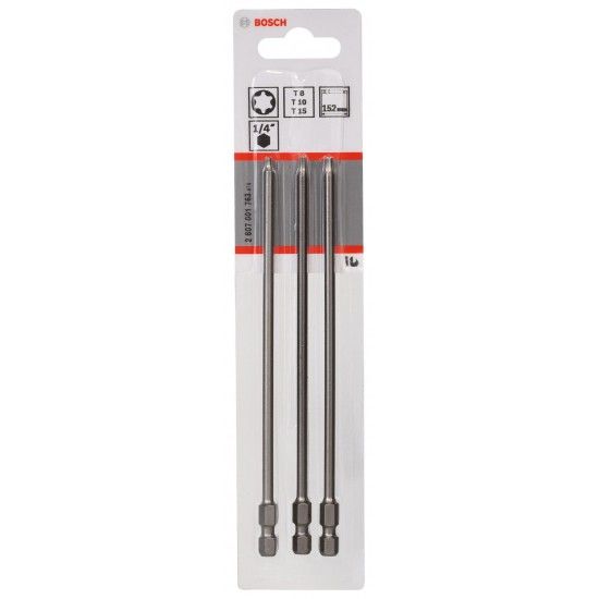 Conjunto de 3 pontas de aparafusar extraduras ref 2607001763 BOSCH