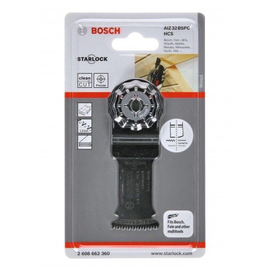 Lâmina de serra de imersão HCS AIZ 32 BSPC Hard Wood refª 2608662360 BOSCH Lâmina de serra de imersão HCS AIZ 32 BSPC Hard Wood refª 2608662360 BOSCH