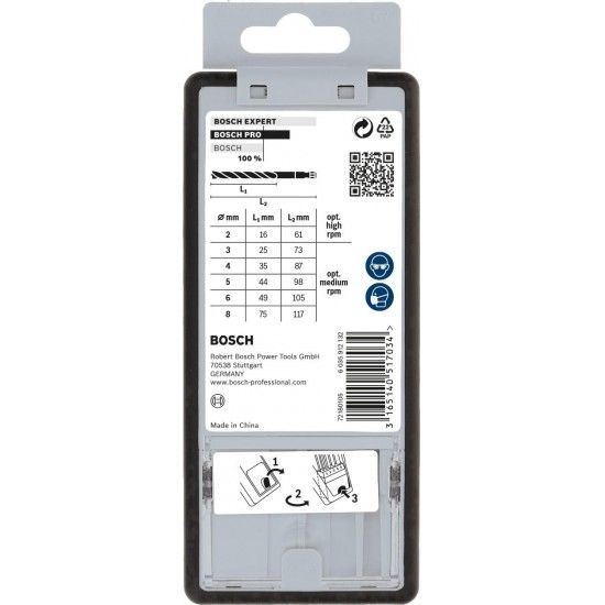 Kit Brocas para madeira PRO Wood HSS, 7 unid. refª 2607019923 BOSCH Kit Brocas para madeira PRO Wood HSS, 7 unid. refª 2607019923 BOSCH