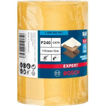 Rolo de lixa EXPERT C470 para lixado manual 115 mm, 5 m, G 240 refª 2608900901 BOSCH Rolo de lixa EXPERT C470 para lixado manual 115 mm, 5 m, G 240 refª 2608900901 BOSCH