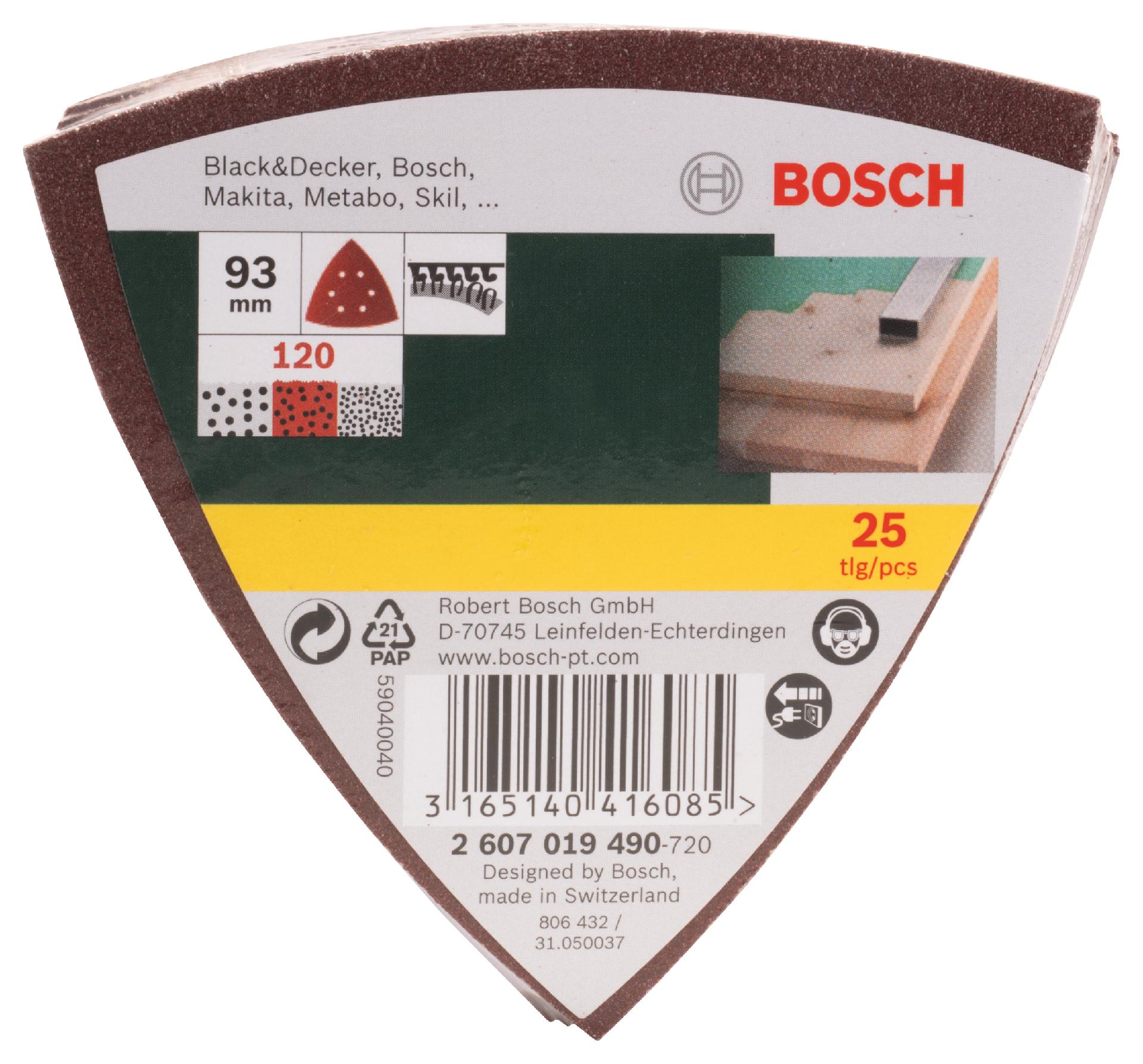 Discos p/lixadora Delta G120 25pç refª 2607019490 BOSCH