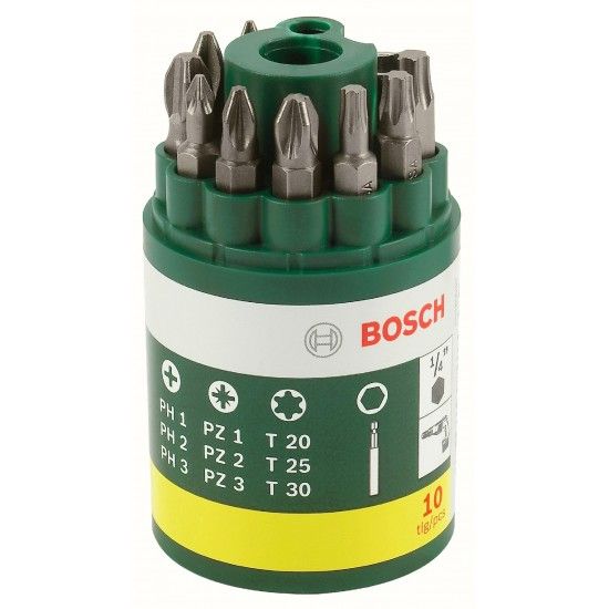 Kit Bits e porta-bits ¼ 10pç refª 2607019452 BOSCH Kit Bits e porta-bits ¼ 10pç refª 2607019452 BOSCH