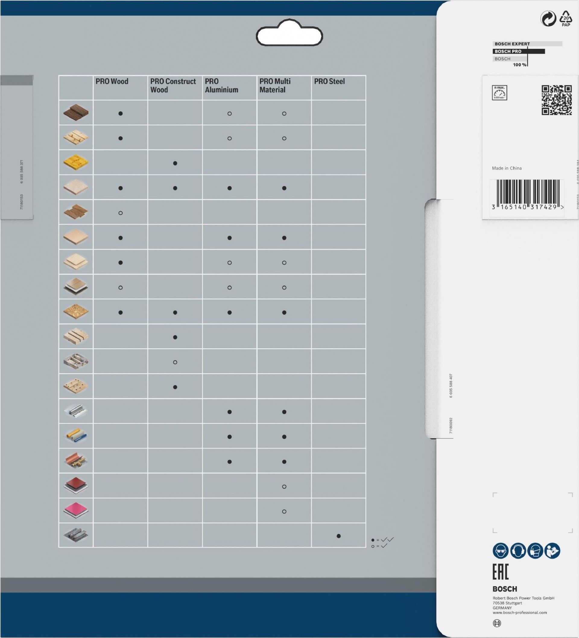 Disco PRO Wood, 254 x 2,8 x 30 mm, T60 refª 2608640444 BOSCH