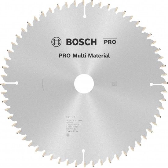 Disco PRO Multi Material, 254 x 3,2 x 30 mm, T60 refª 2608640449 BOSCH Disco PRO Multi Material, 254 x 3,2 x 30 mm, T60 refª 2608640449 BOSCH
