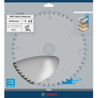 Disco PRO Multi Material, 254 x 3,2 x 30 mm, T60 ref� 2608640449 BOSCH