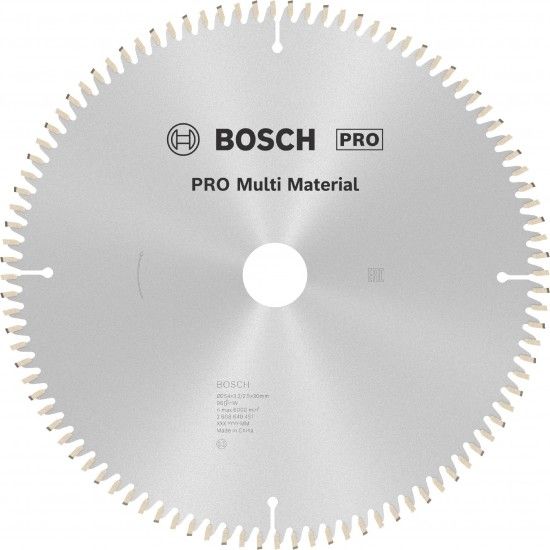 Disco PRO Multi Material, 254 x 3,2 x 30 mm, T96 refª 2608640451 BOSCH Disco PRO Multi Material, 254 x 3,2 x 30 mm, T96 refª 2608640451 BOSCH