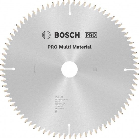 Disco PRO Multi Material, 254 x 3,2 x 30 mm, T80 refª 2608640450 BOSCH Disco PRO Multi Material, 254 x 3,2 x 30 mm, T80 refª 2608640450 BOSCH