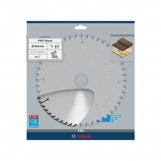 Disco PRO Wood, 254 x 2 x 30 mm, T60 refª 2608640436 BOSCH Disco PRO Wood, 254 x 2 x 30 mm, T60 refª 2608640436 BOSCH