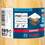Rolo de lixa EXPERT C470 para lixado manual 115 mm, 5 m, G 80 ref� 2608900898 BOSCH
