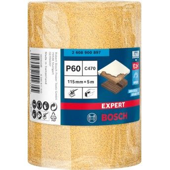 Rolo de lixa EXPERT C470 para lixado manual 115 mm, 5 m, G 60 refª 2608900897 BOSCH Rolo de lixa EXPERT C470 para lixado manual 115 mm, 5 m, G 60 refª 2608900897 BOSCH