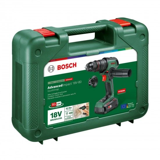 Aparafusadora com percussão sem fio AdvancedImpact 18V-80 QuickSnap refª 06039E2101 BOSCH Aparafusadora com percussão sem fio AdvancedImpact 18V-80 QuickSnap refª 06039E2101 BOSCH