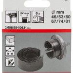 Conjunto de serras craneanas, 6 unidades, 46 - 81 mm refª 2608584063 BOSCH Conjunto de serras craneanas, 6 unidades, 46 - 81 mm refª 2608584063 BOSCH