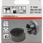 Conjunto de serras craneanas, 6 unidades, 46 - 81 mm refª 2608584063 BOSCH Conjunto de serras craneanas, 6 unidades, 46 - 81 mm refª 2608584063 BOSCH