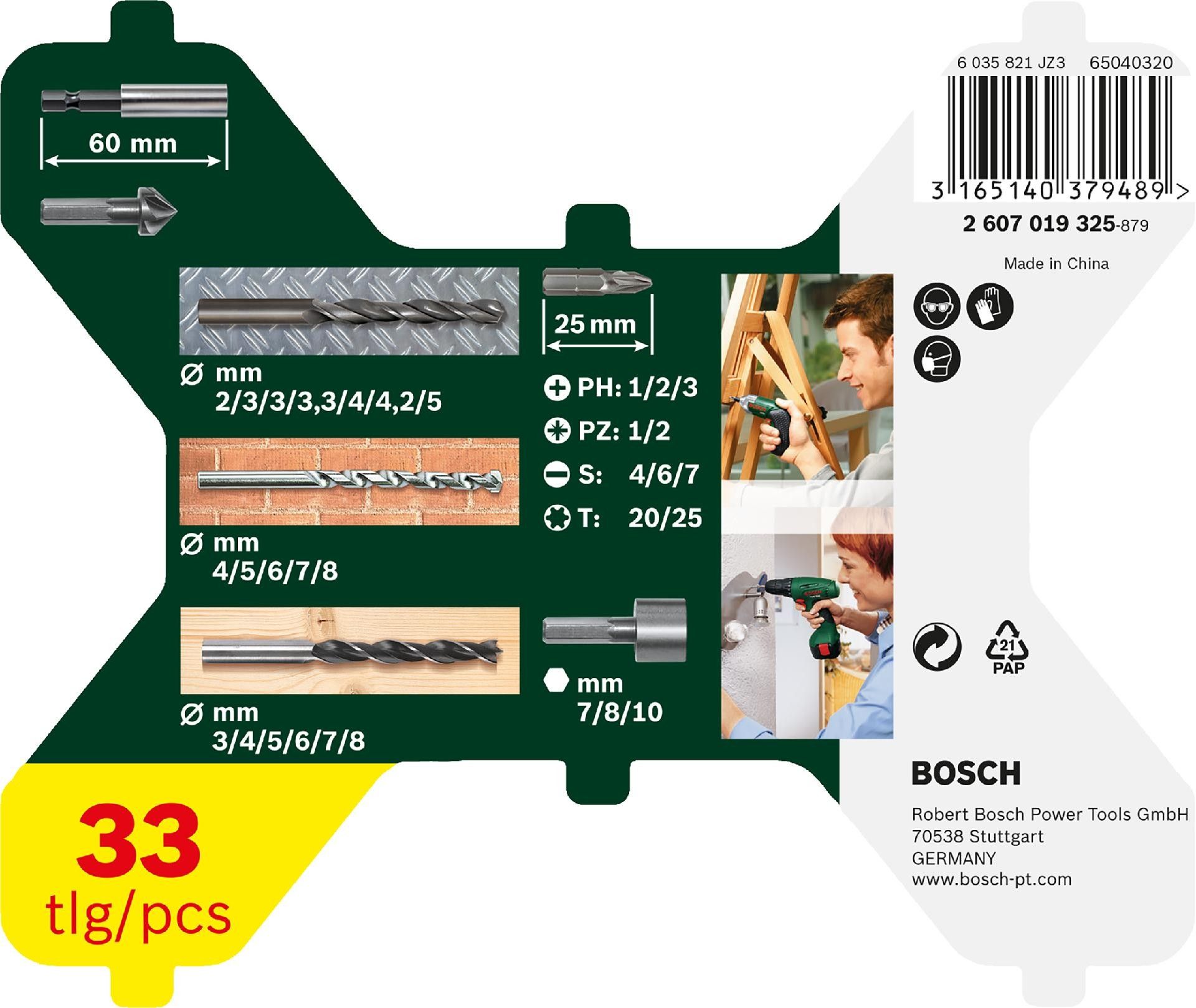 Kit Bits e brocas X-Line de 33 peças refª 2607010610 BOSCH