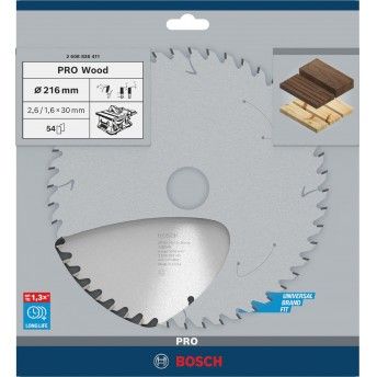 Disco PRO Wood, 216 x 2,6 x 30 mm, T54 ref� 2608838411 BOSCH