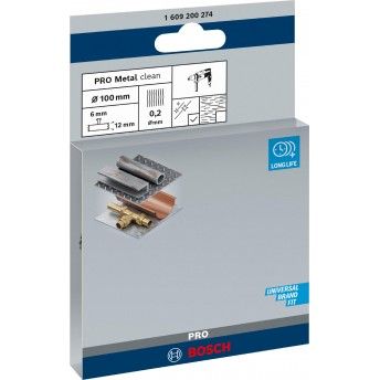 Catrabucha em disco PRO Metal clean, encabadouro reto, 100 x 0,2 mm refª 1609200274 BOSCH Catrabucha em disco PRO Metal clean, encabadouro reto, 100 x 0,2 mm refª 1609200274 BOSCH