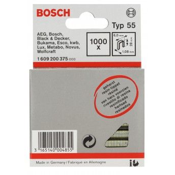 Agrafo estreito tipo 55 resinado refª 1609200375 BOSCH Agrafo estreito tipo 55 resinado refª 1609200375 BOSCH