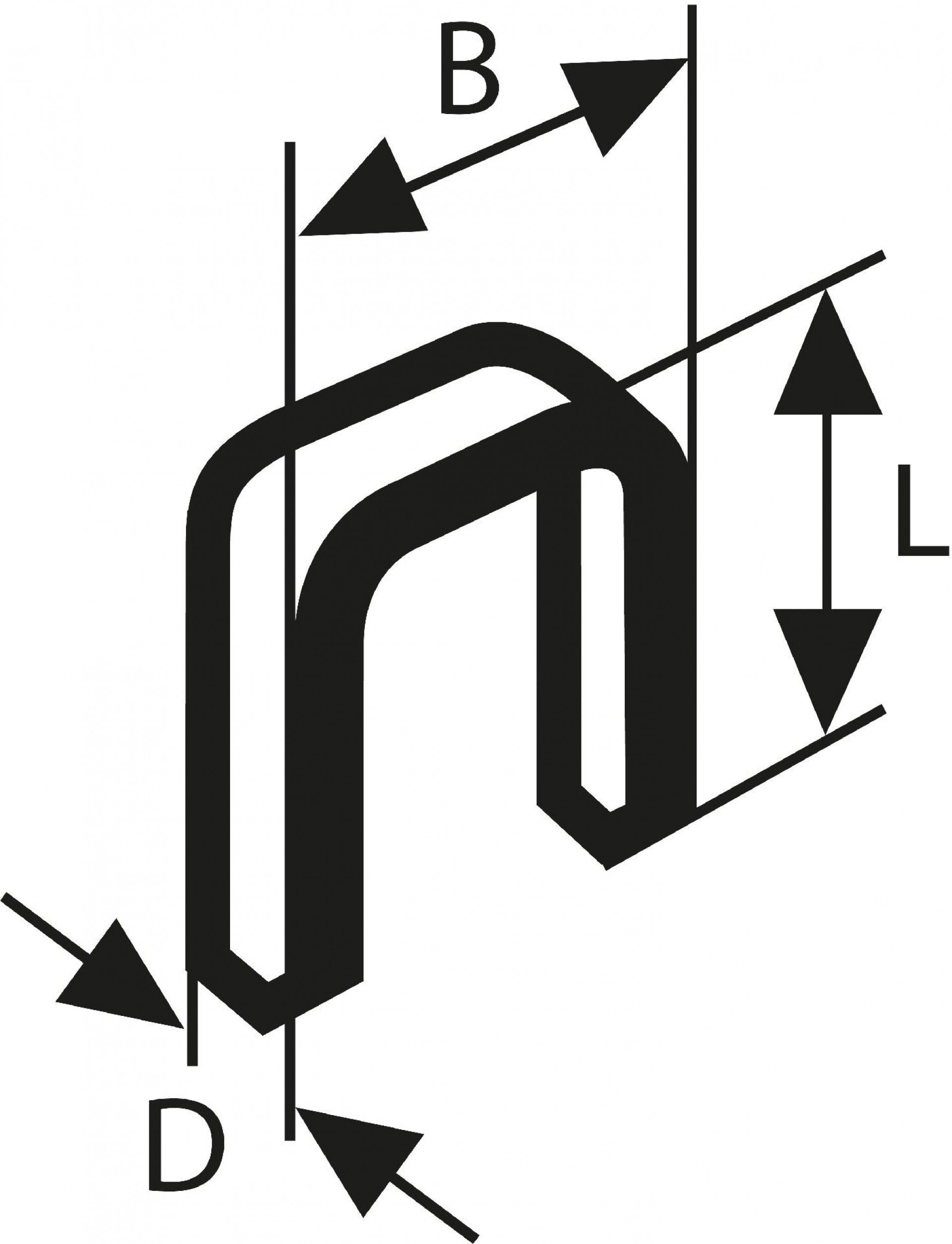 Agrafo estreito tipo 55 resinado refª 1609200374 BOSCH