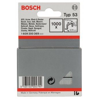 Agrafo de arame fino, tipo 53 refª 1609200369 BOSCH Agrafo de arame fino, tipo 53 refª 1609200369 BOSCH