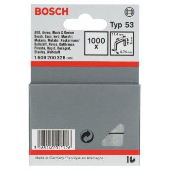 Agrafo de arame fino, tipo 53 refª 1609200326 BOSCH Agrafo de arame fino, tipo 53 refª 1609200326 BOSCH